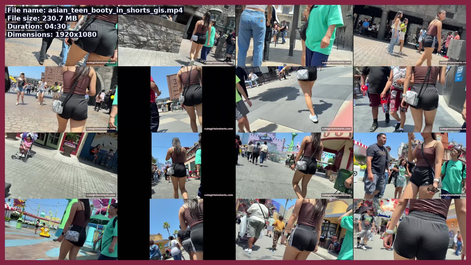 Asian Teen Booty In Shorts