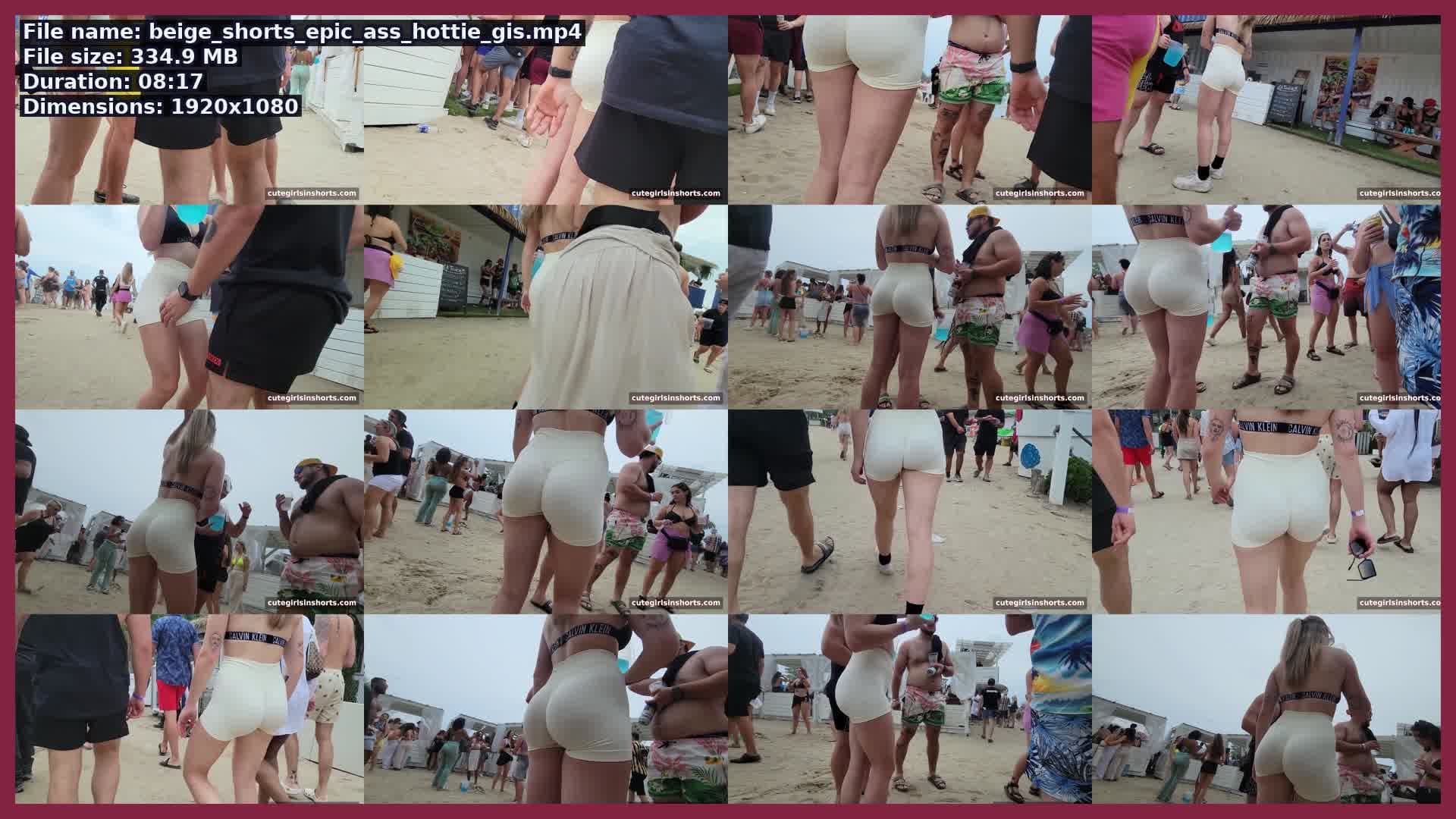 Beige Shorts Epic Ass Hottie