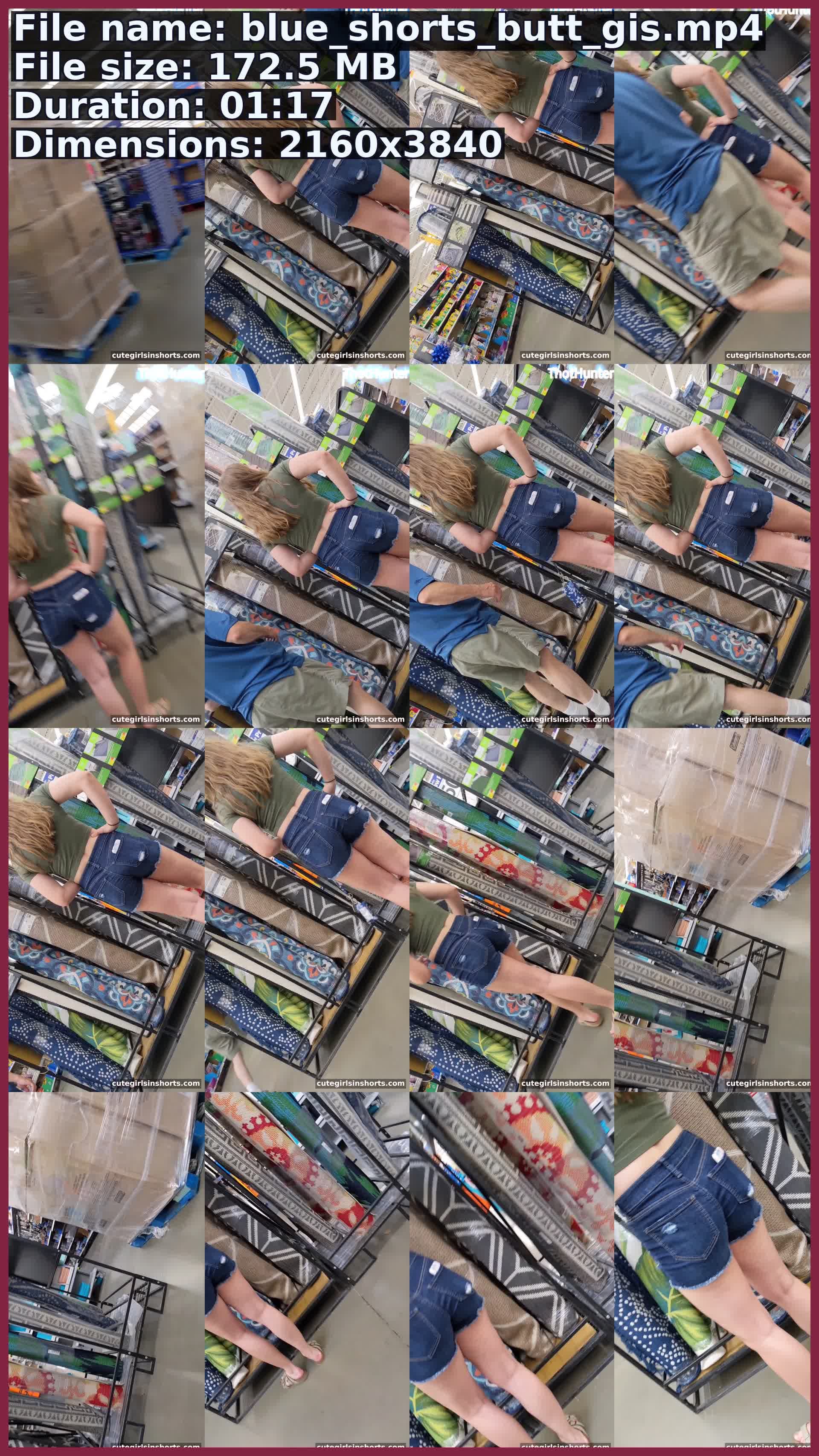 Blue Shorts Butt