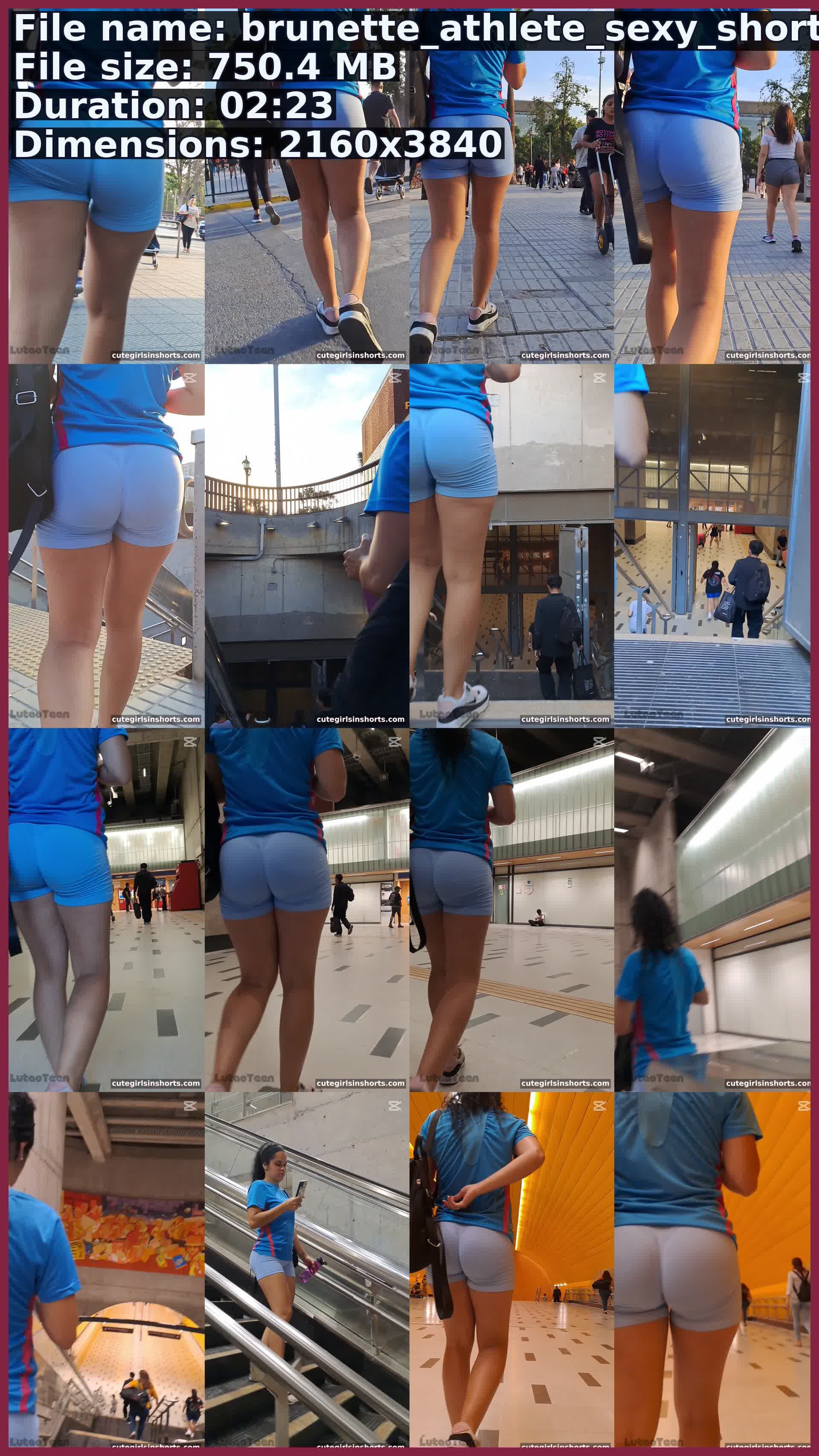 Brunette Athlete Sexy Shorts