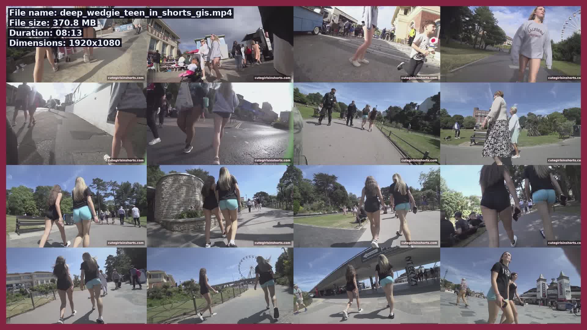 Deep Wedgie Teen In Shorts