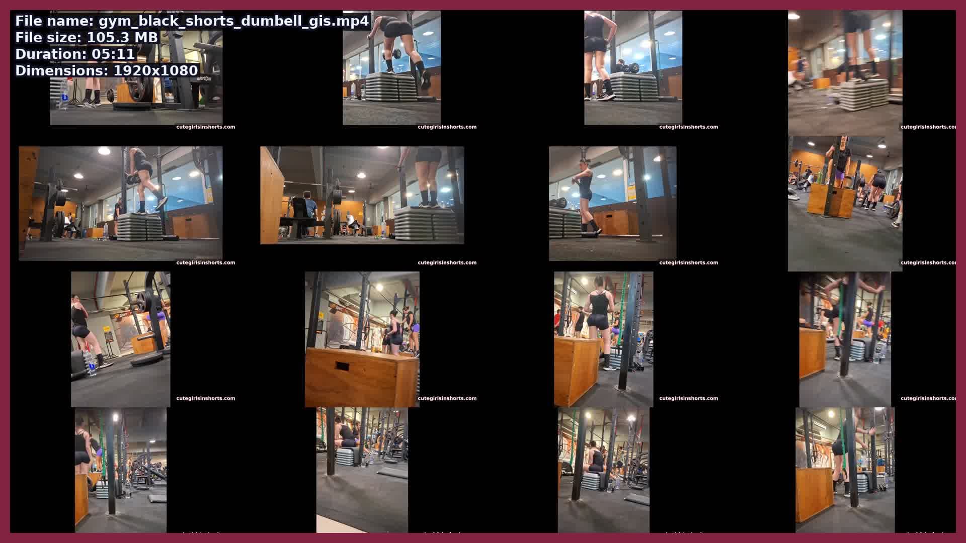 Gym Black Shorts Dumbell