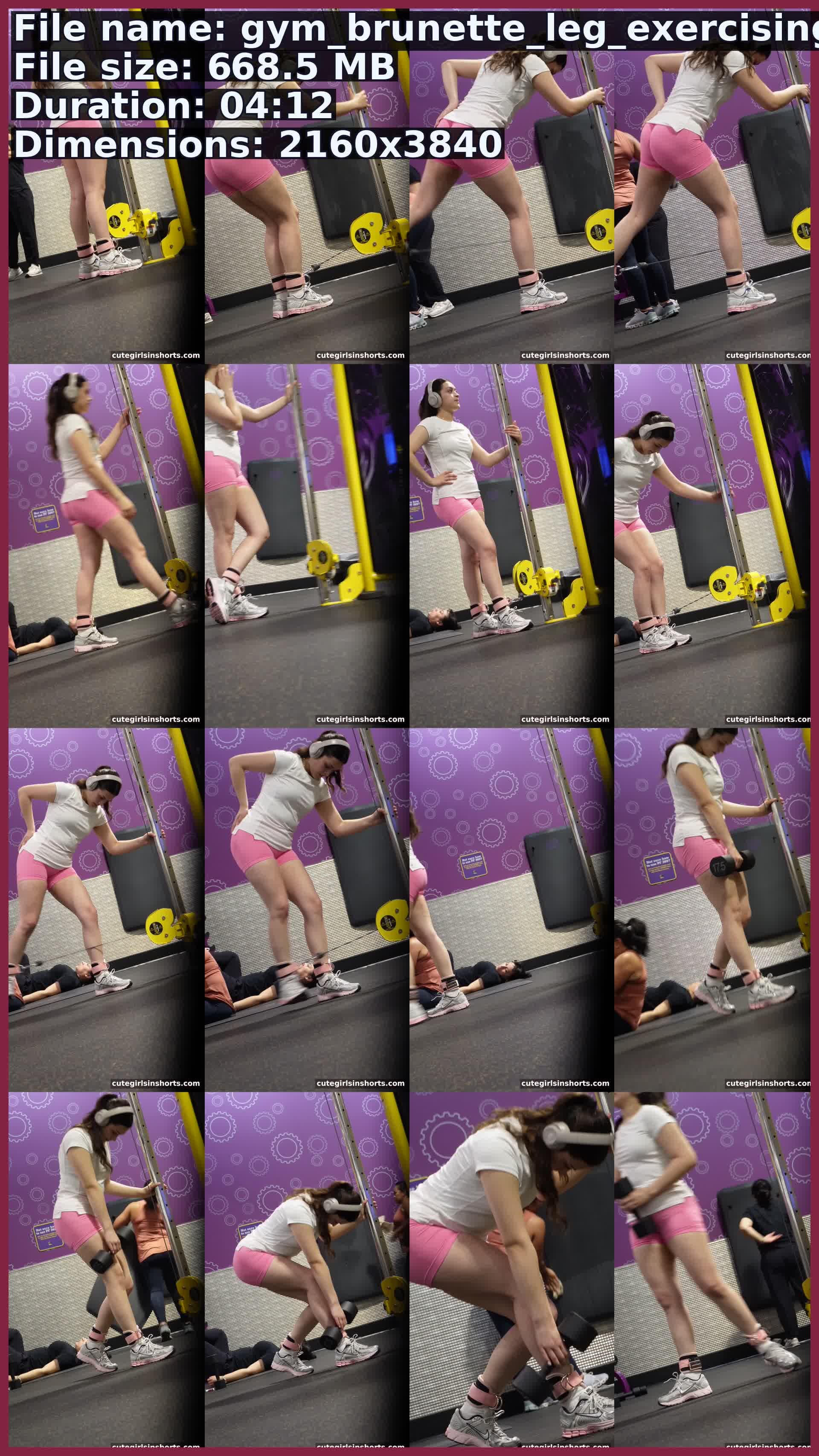 Gym Brunette Leg Exercising