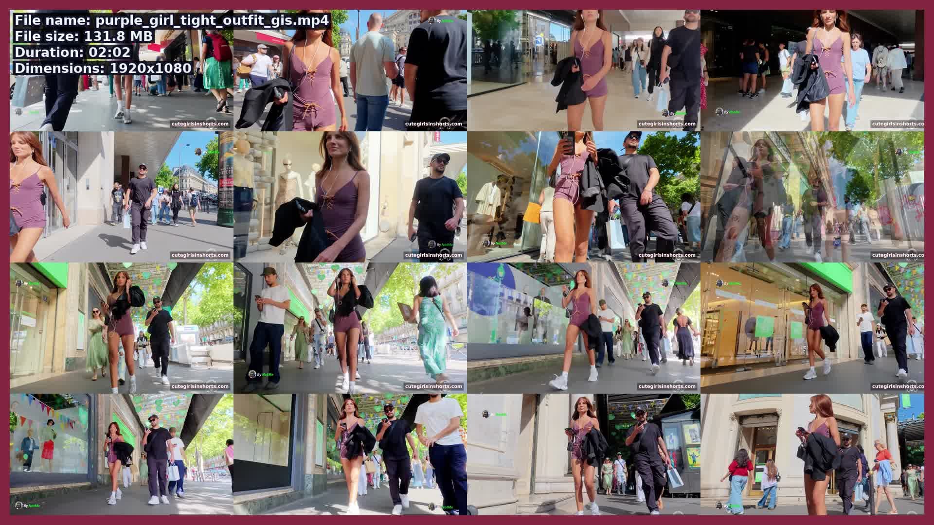 Purple Girl Tight Outfit