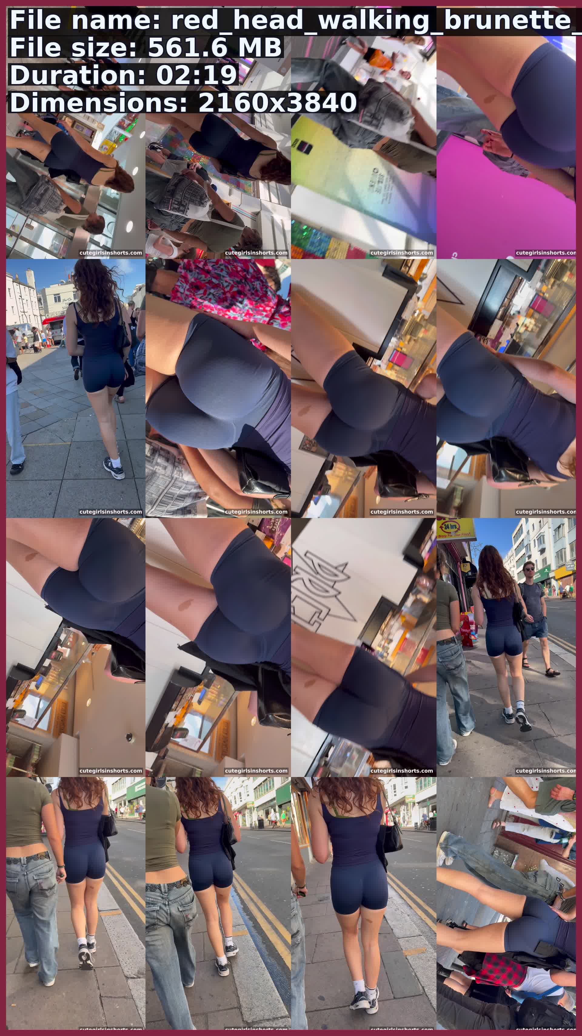 Red Head Walking Brunette