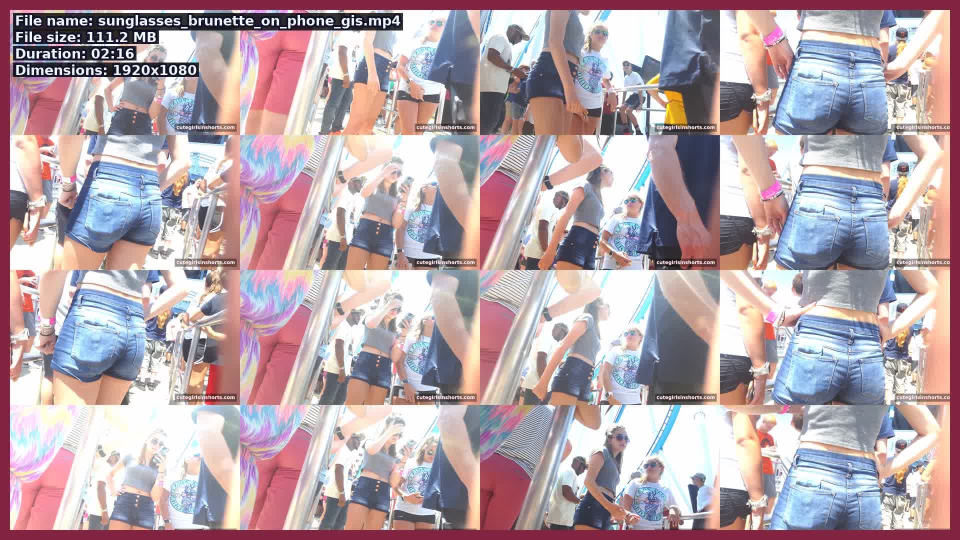 Sunglasses Brunette On Phone