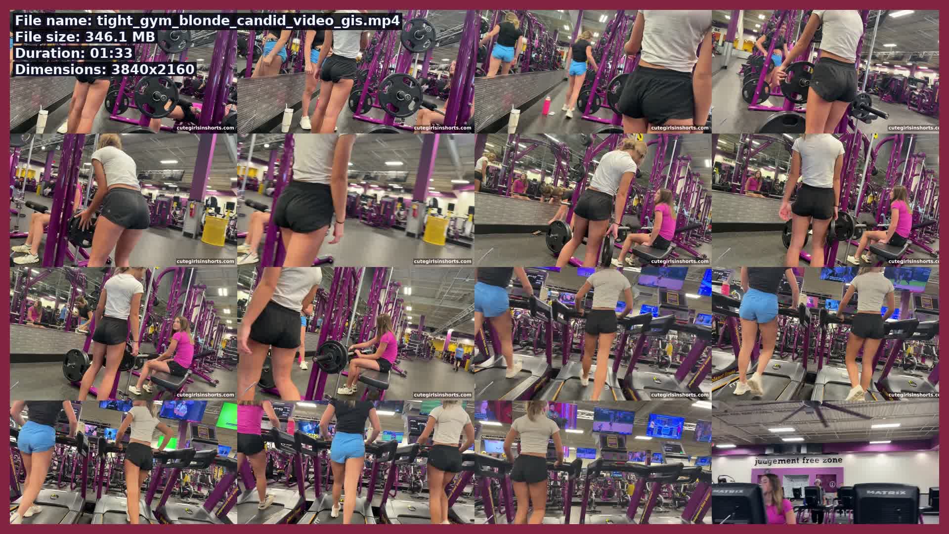 Tight Gym Blonde Candid Video