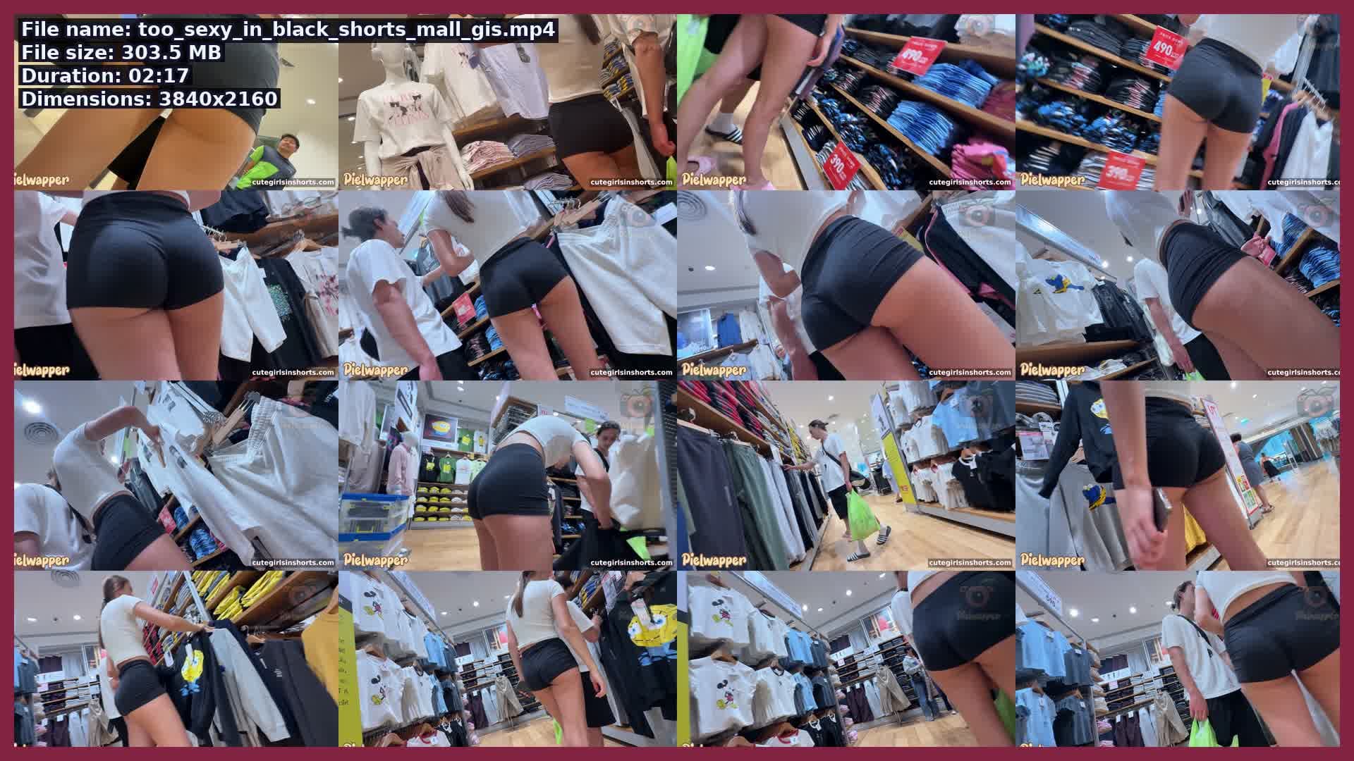 Too Sexy In Black Shorts Mall