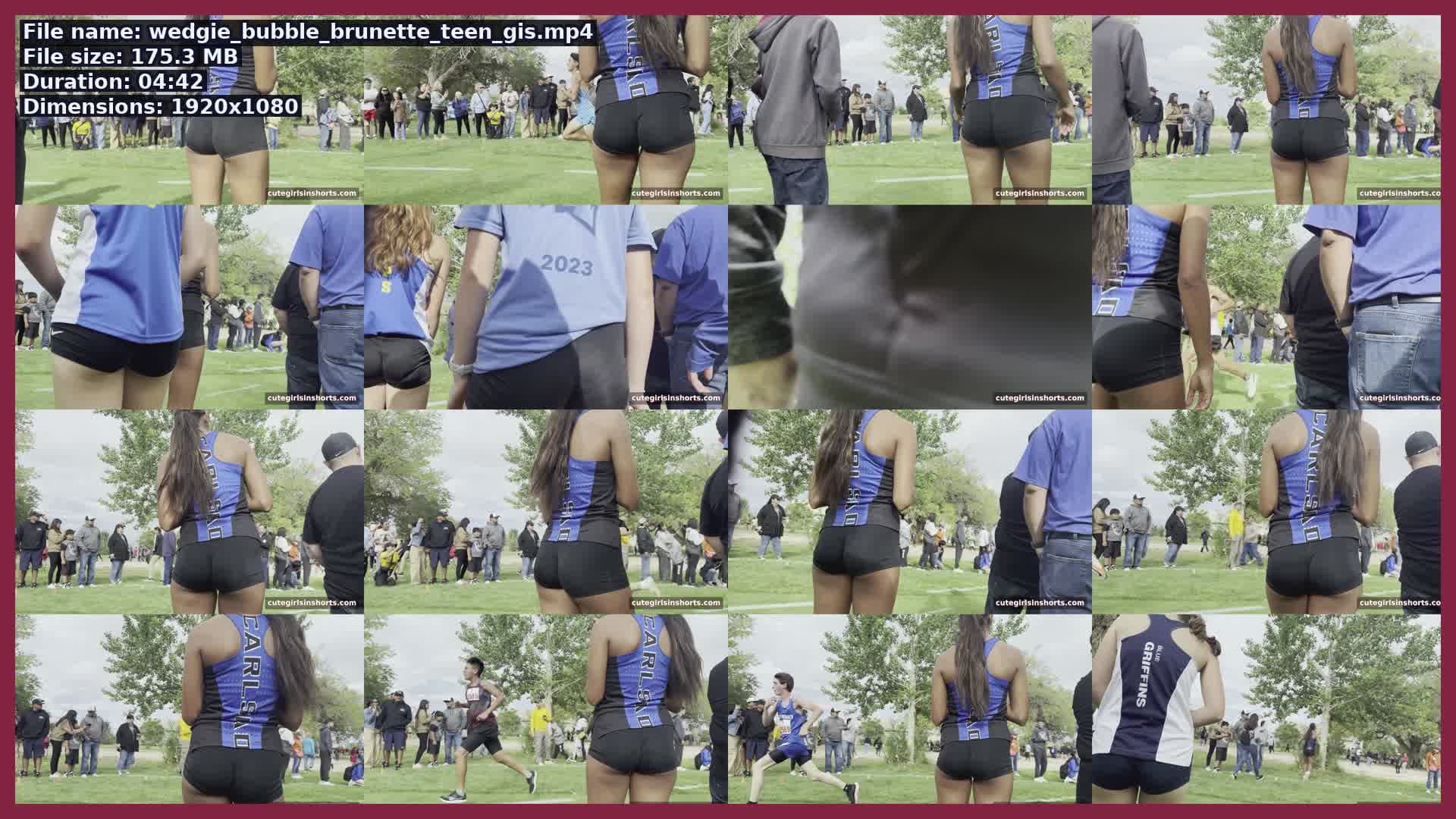 Wedgie Bubble Brunette Teen